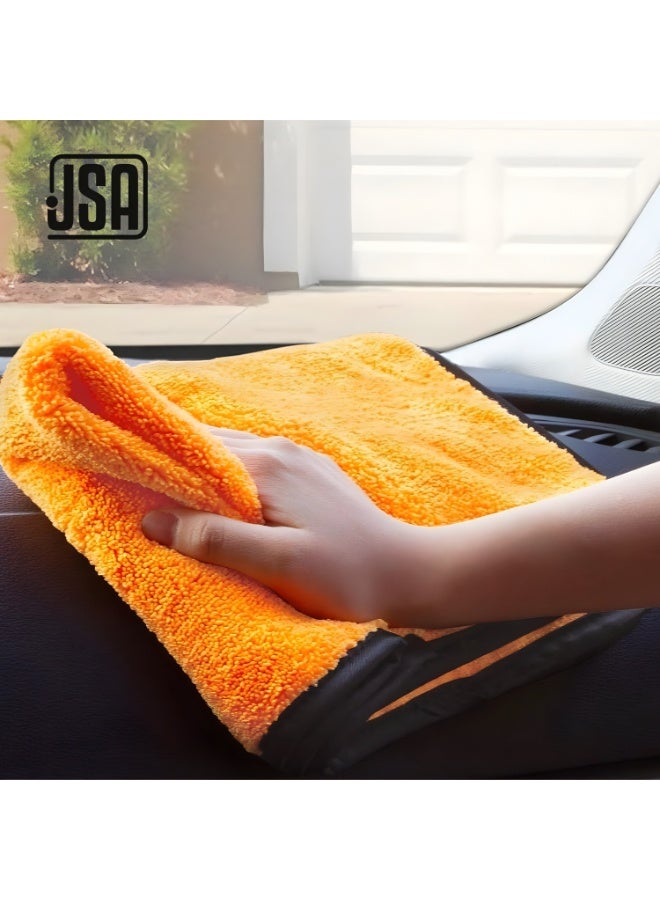 JSA Large Premium Microfiber Towel 90×60 cm – Ultra-Soft High Absorbency Drying and Cleaning Cloth for Cars and Home Use - Image 2